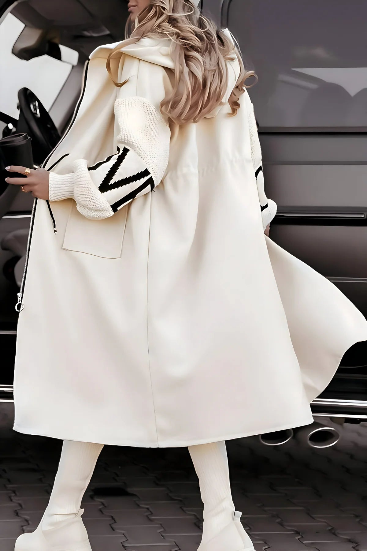 PEGGY™ | Chaqueta de mujer con mangas de punto y capucha
