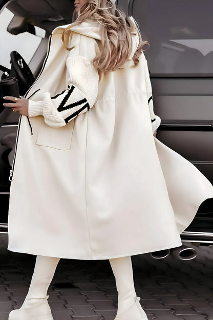 PEGGY™ | Chaqueta de mujer con mangas de punto y capucha